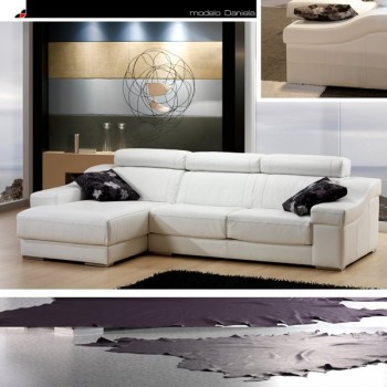 Sofa Daniela blanco 285 cm.
